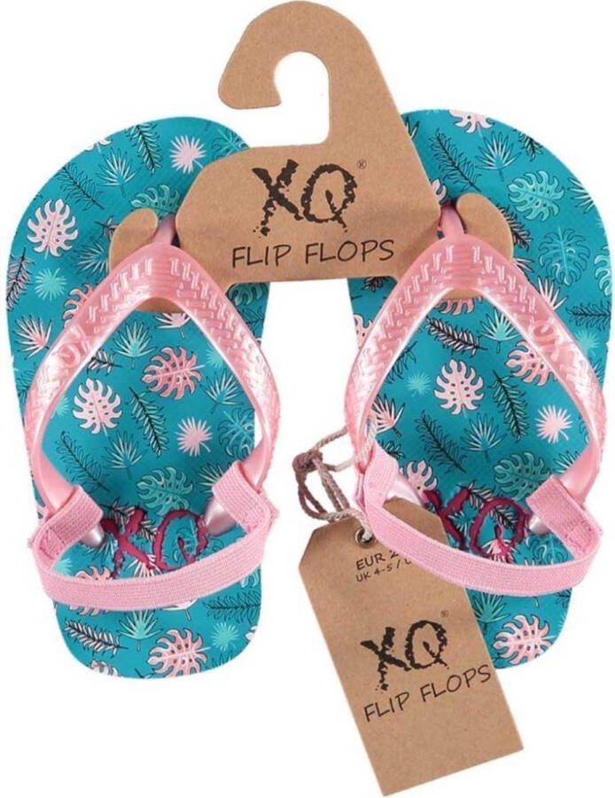 XQ Footwear Slippers Bladeren Meisjes Roze blauw