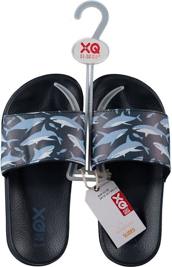 XQ Footwear Slippers Haai Blauw Zwart - Foto 1
