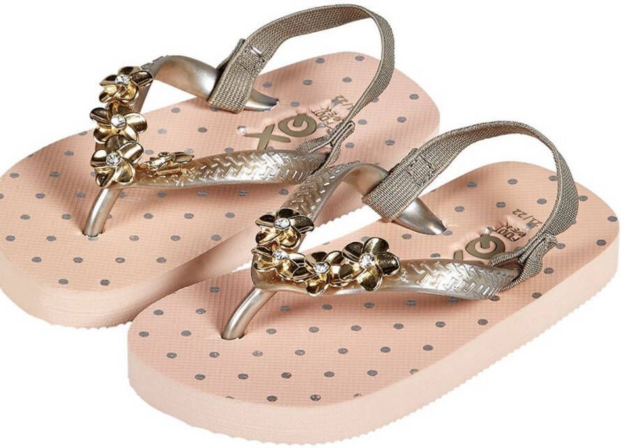 XQ Footwear Teen Slippers Enkelbandje Bloemetjes Pupil