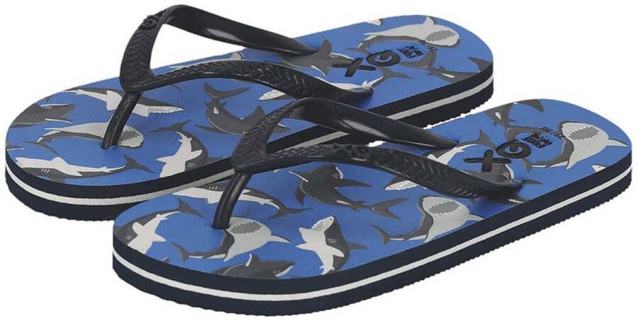 XQ Footwear Teen Slippers Haai Blauw Junior