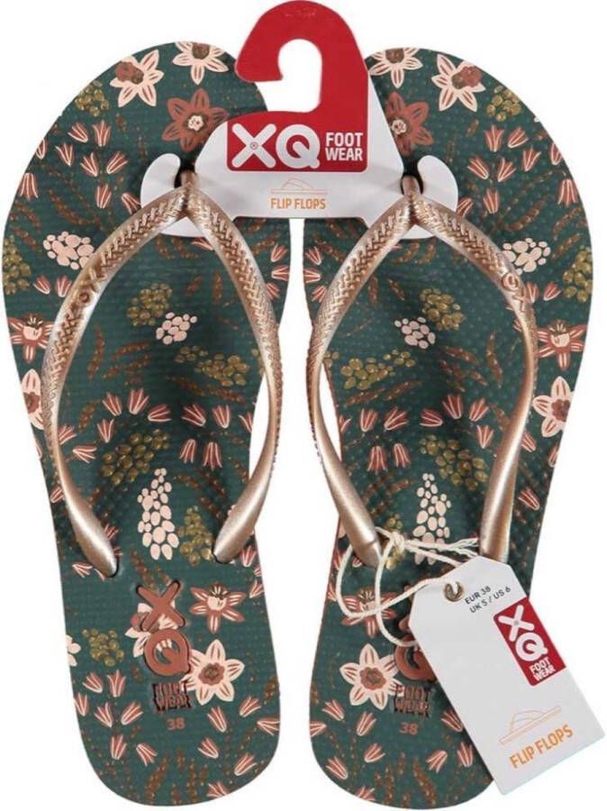 XQ Footwear Teenslippers Dames Polyester Groenblauw Mt - Foto 1