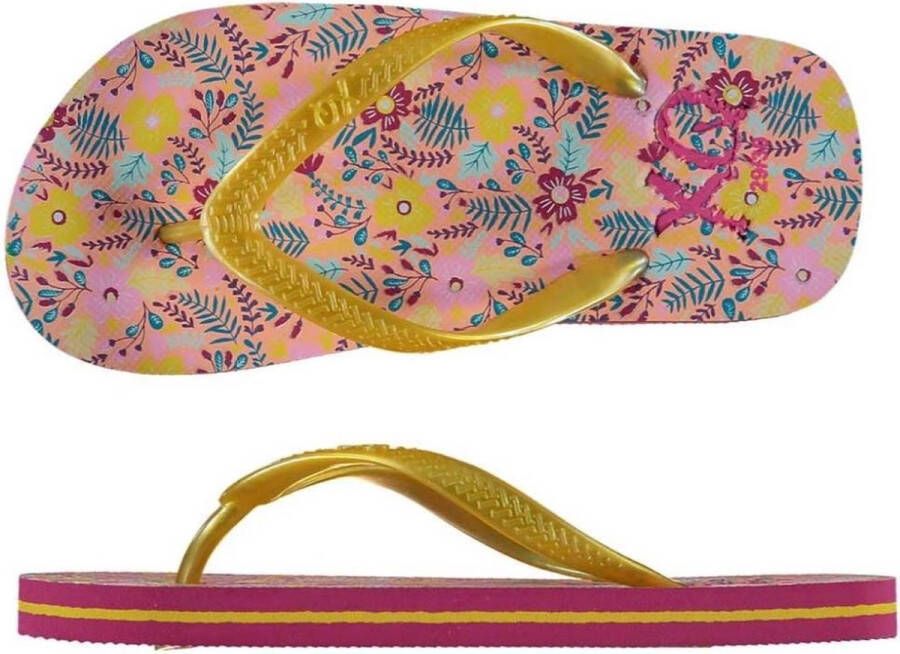 XQ Footwear Slippers Tropisch Meisjes Roze geel - Foto 3
