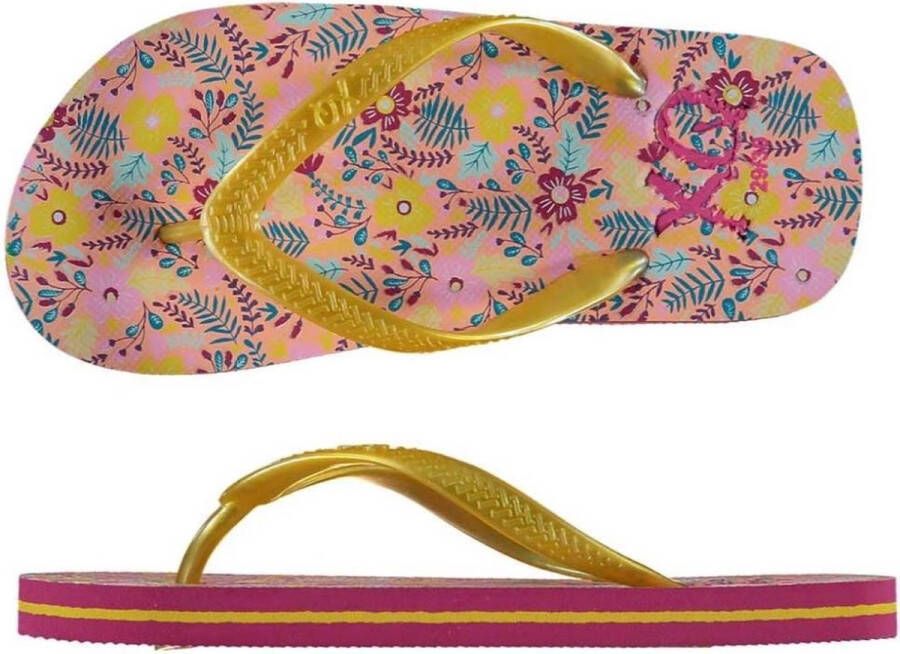 XQ Footwear Slippers Tropisch Meisjes Roze geel - Foto 1