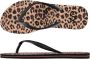 XQ Footwear Teenslippers Panter Dames Polyester Beige zwart Mt - Thumbnail 2