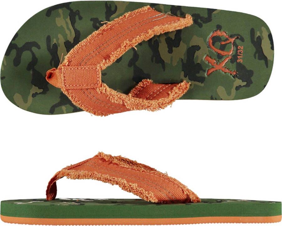 XQ Footwear teenslippers slippers jongens army green