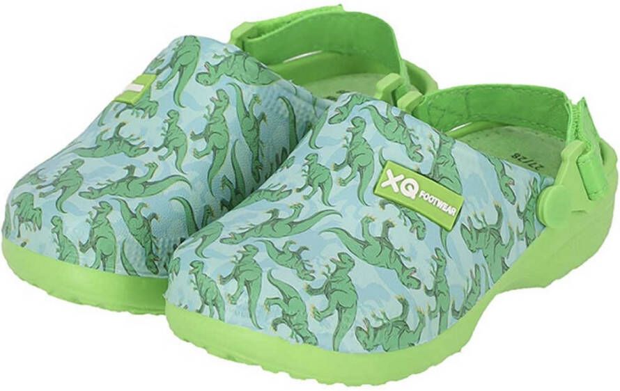 XQ Footwear Tuinklompen Dino Groen