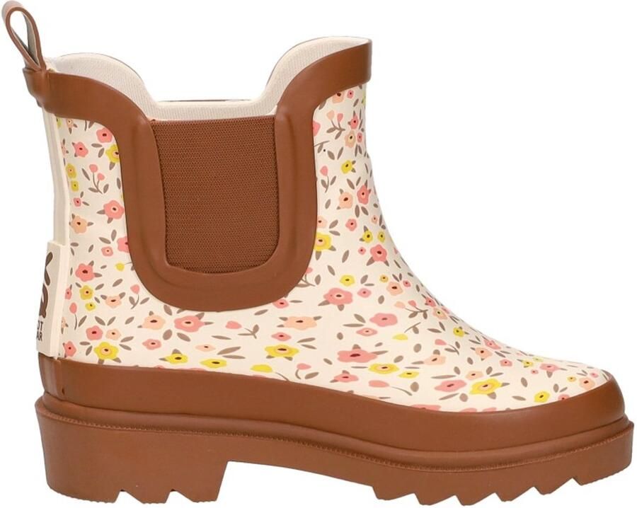 XQ Footwear Kids print Chelsea Rubber Rainboot Kinderlaarzen Beige