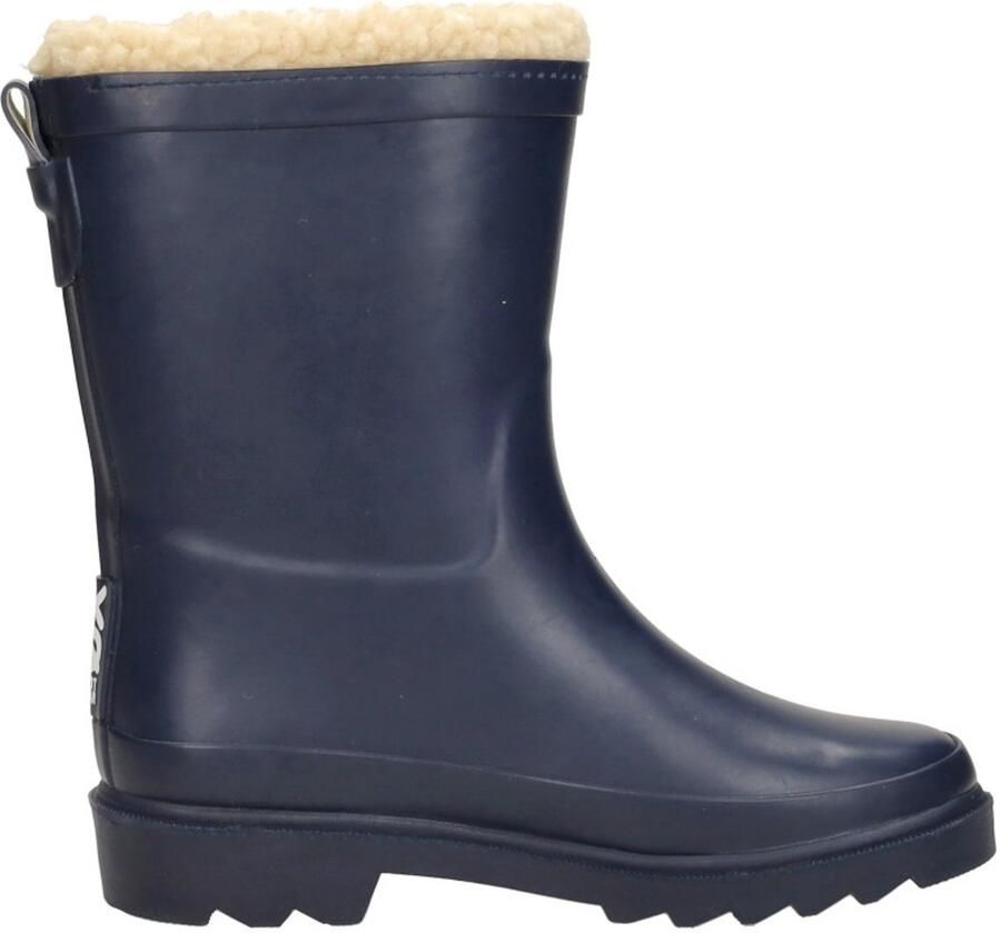 XQ Footwear Kids Rubber Rain Boots Fur Kinderlaarzen blauw