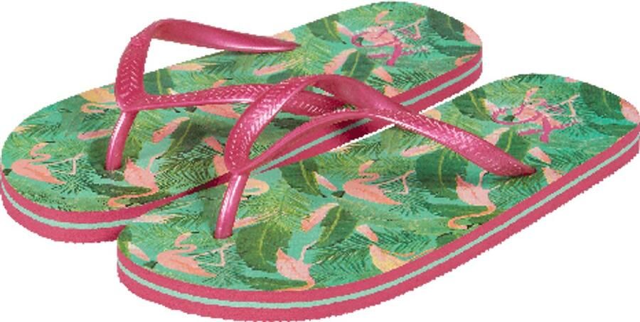 XQ Footwear Teenslippers Flamingo Meisjes Roze groen - Foto 3