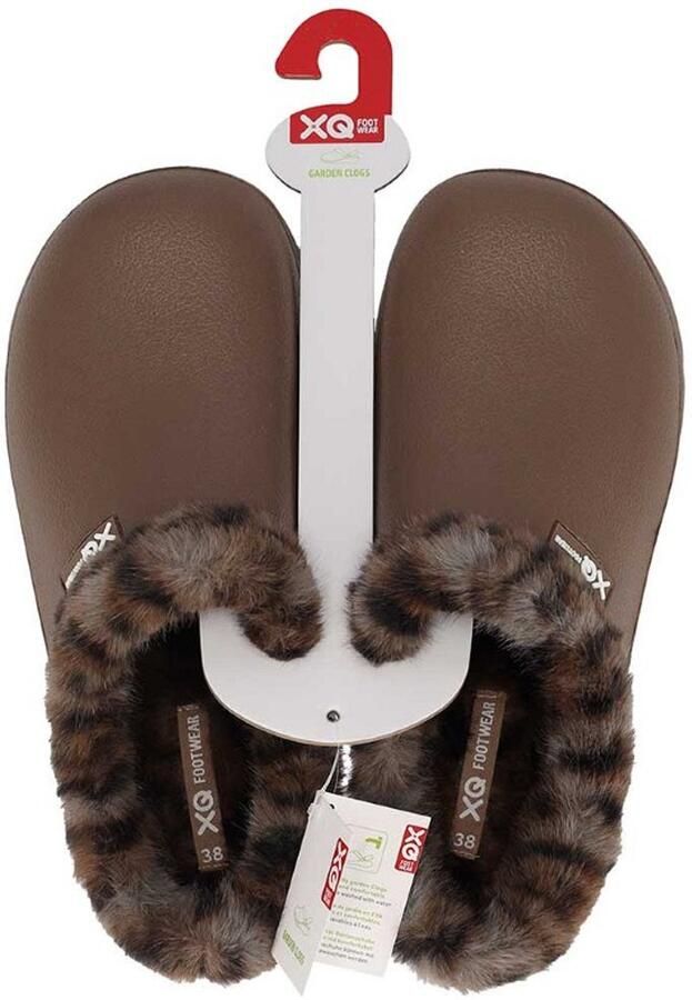 XQ Footwear XQ garden tuinklomp dames gevoerd taupe animal print