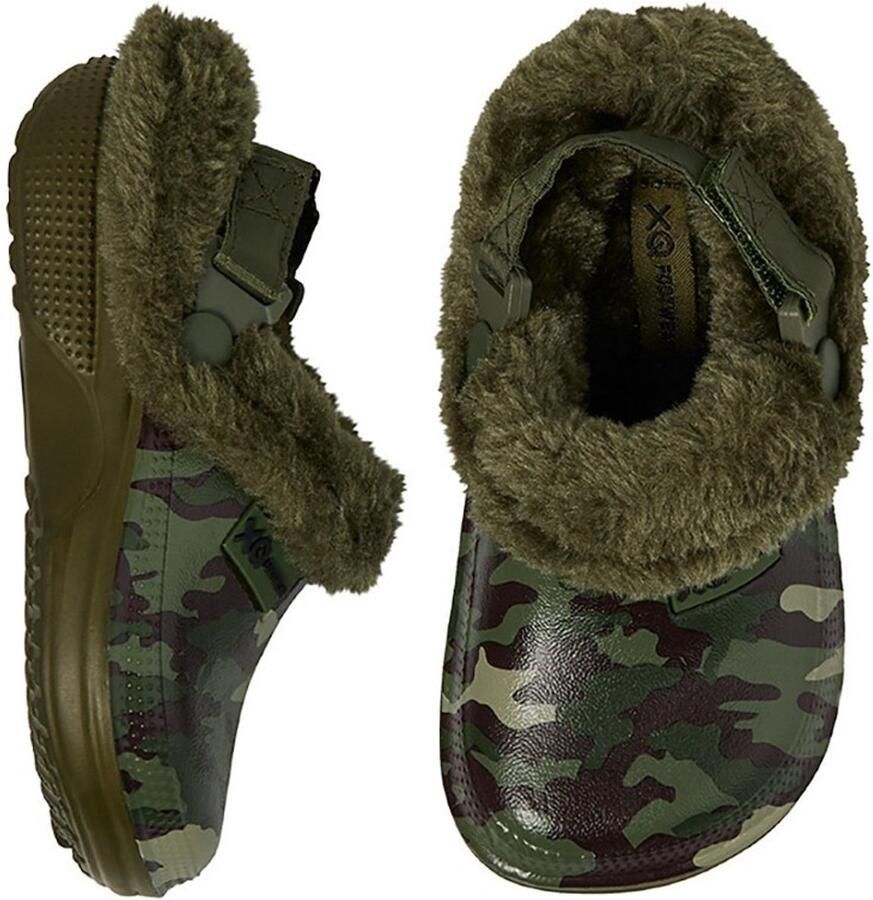 XQ Footwear XQ garden tuinklomp kids gevoerd groen animal print