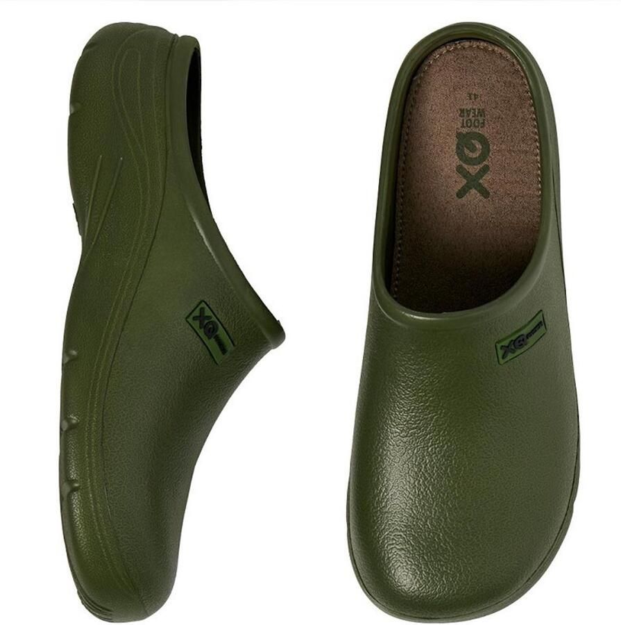 XQ Footwear XQ heren tuinklomp cloqs groen uni