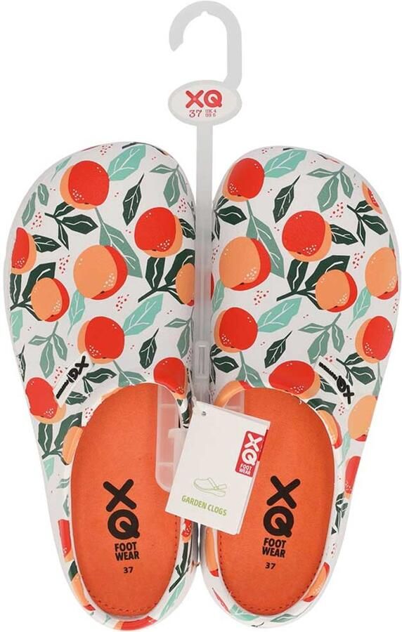 XQ Footwear xq tuinklomp dames oranje vrucht print