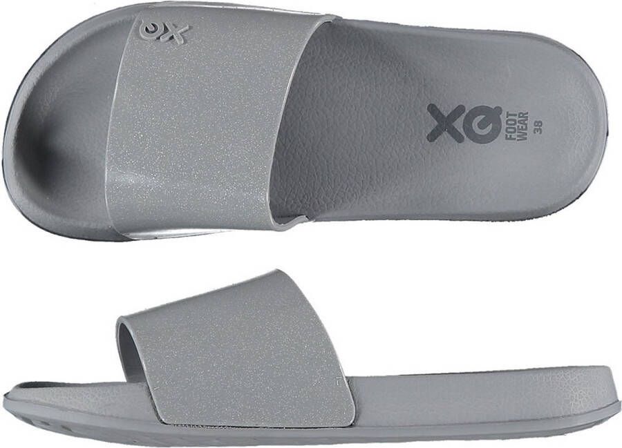 XQ Footwear XQ Slippers Dames Fashion Grijs Badslippers dames Gevormd voetbed