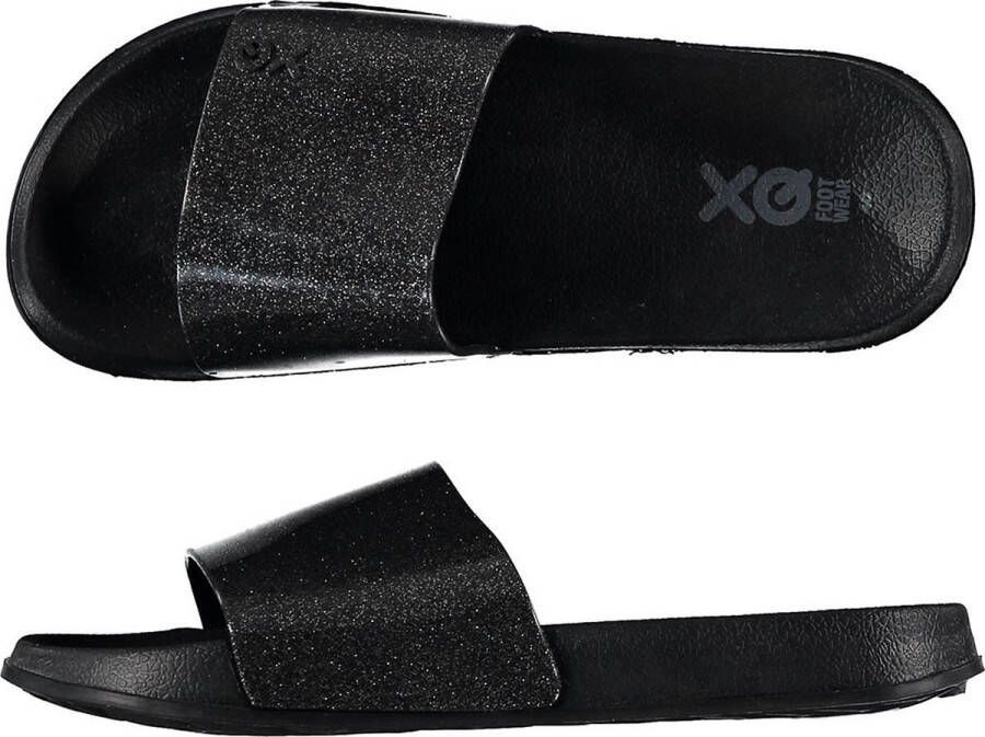 XQ Footwear XQ Slippers Dames Fashion Zwart Badslippers dames Gevormd voetbed