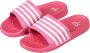 XQ Footwear XQ Slippers Dames Stripes Fuchsia Badslippers dames Gevormd voetbed - Thumbnail 1