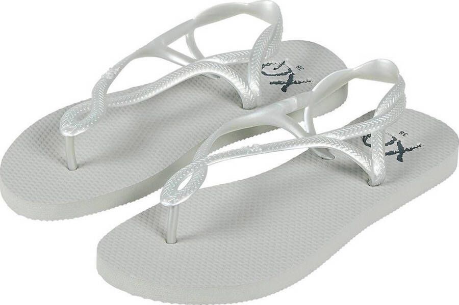 XQ Footwear XQ Teenslipper Sandalen Dames Zilver Sandalen dames Flip Flops dames