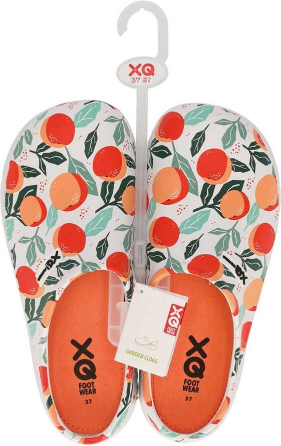 XQ Footwear xq tuinklomp dames oranje vrucht print