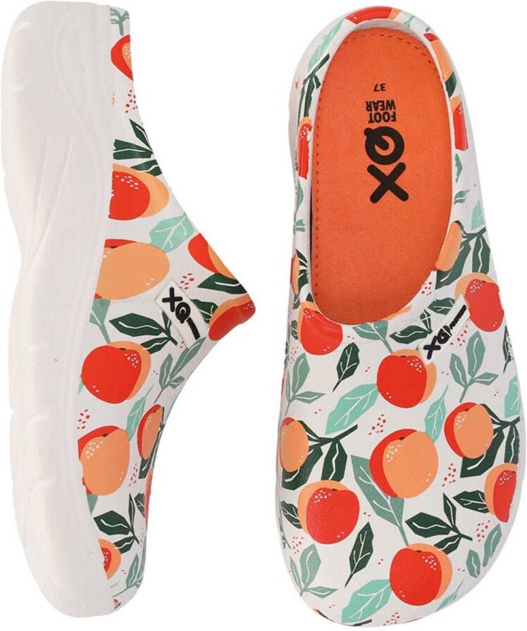 XQ Footwear xq tuinklomp dames oranje vrucht print