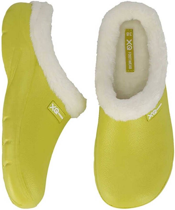 XQ Footwear XQ tuinklompen dames apple green uni met bont