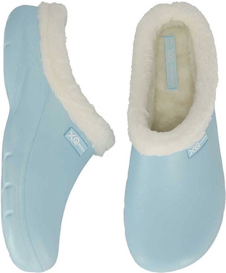XQ Footwear XQ tuinklompen dames blue uni met bont