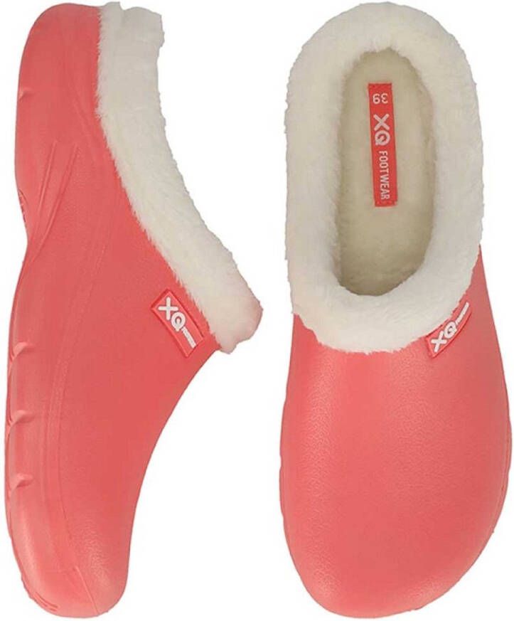 XQ Footwear XQ tuinklompen dames coral uni met bont