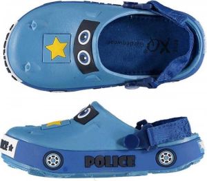 XQ Gardenwear Tuinklomp Politie Junior Rubber Blauw Maat 22-24