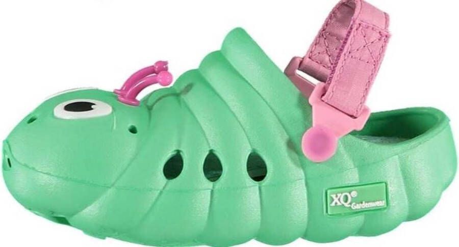 XQ Gardenwear Tuinklompen Rups Junior Rubber Groen