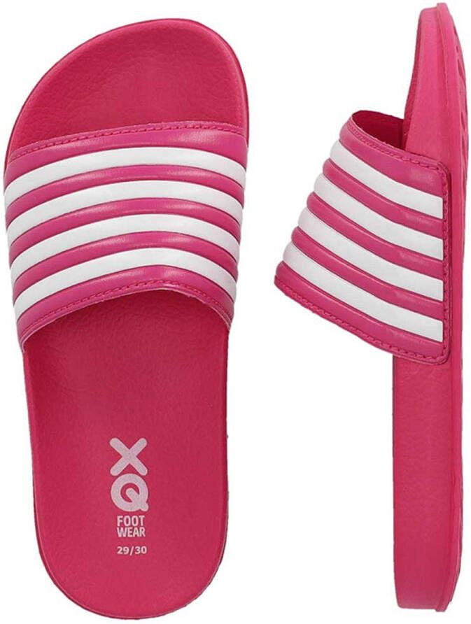 XQ Slippers Kinderen Unisex Junior Fuchsia Wit Slippers Slippers Badslippers kinderen Slides