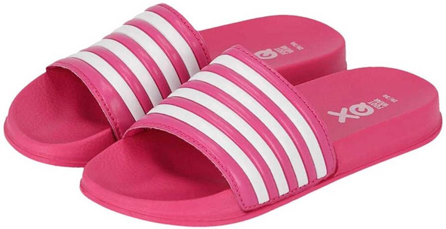 XQ Slippers Kinderen Unisex Junior Fuchsia Wit Slippers Slippers Badslippers kinderen Slides