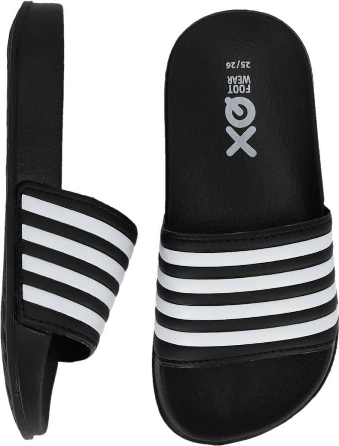XQ Footwear Slippers Kinderen Unisex Teens Zwart Wit Slippers Slippers Badslippers kinderen