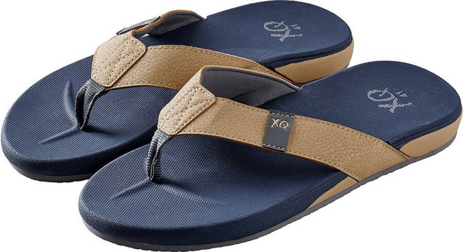 XQ Teenslipper Heren Cushioned Navy Beige flip flops heren Slippers heren