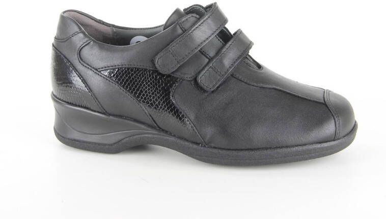 Xsensible 10027.2 Lucia Black Leopard H-Wijdte Klittenbandschoenen
