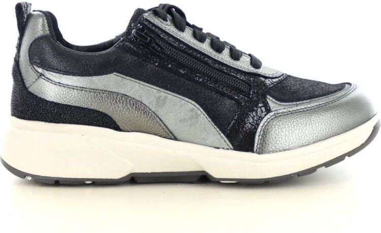 XSENSIBLE Lage Sneakers Dames Valletta Maat: 42 Materiaal: Leer Kleur: Zilverkleurig