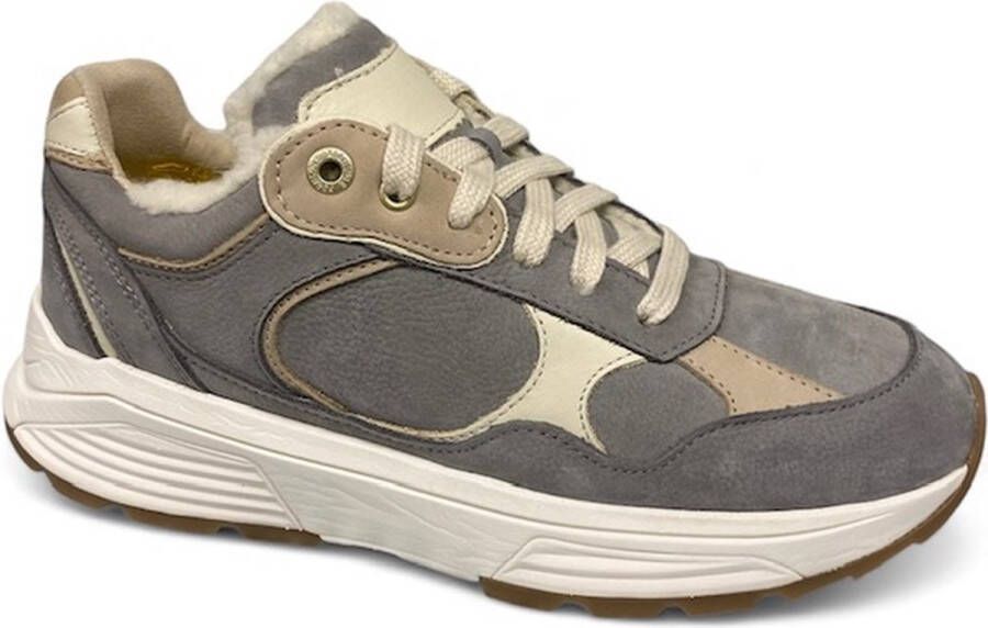 XSENSIBLE Lage Sneakers Dames Combi Met G Sneaker Maat: 37 Materiaal: Leer Kleur: Grijs