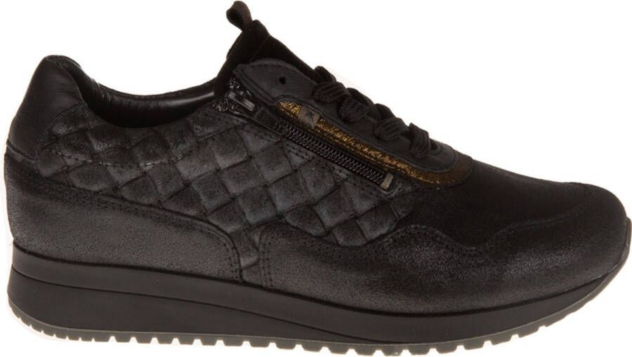 Xsensible 10191.2 Annabel Black Vintage Braided H Wijdte Lage sneakers