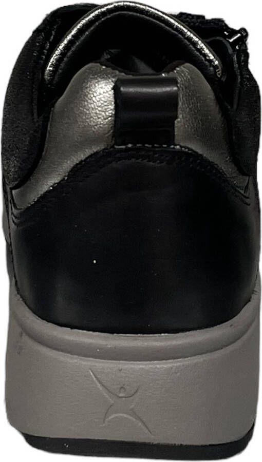 Xsenisble Xsensible Arona black silver 30217.3 050 HX damesschoenen xsensible Zwarte sneakers dames Xsensible Veterschoenen dames uitneembaar voetbed