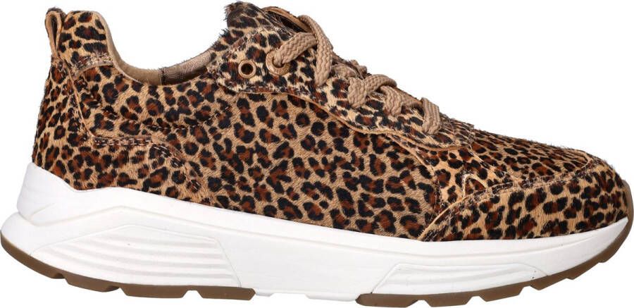 XSENSIBLE Lage Sneakers Dames Chain Maat: 37 Materiaal: Ponyhair Kleur: Bruin
