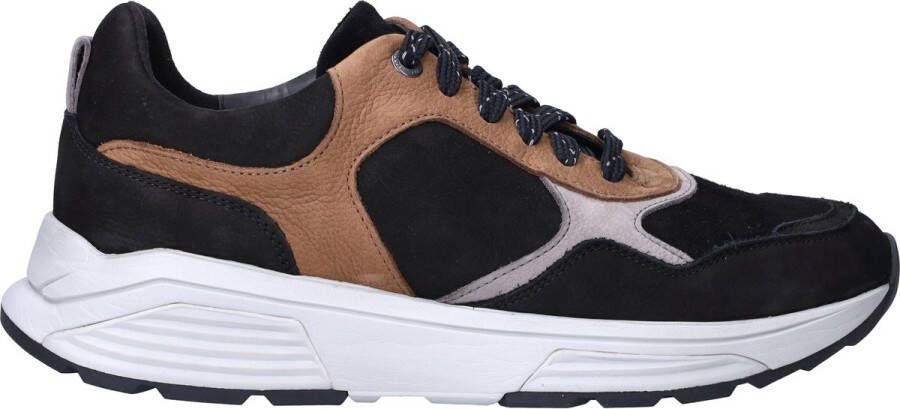 XSENSIBLE Lage Sneakers Combi H Sneaker Maat: 41 Materiaal: Nubuck Kleur: Zwart