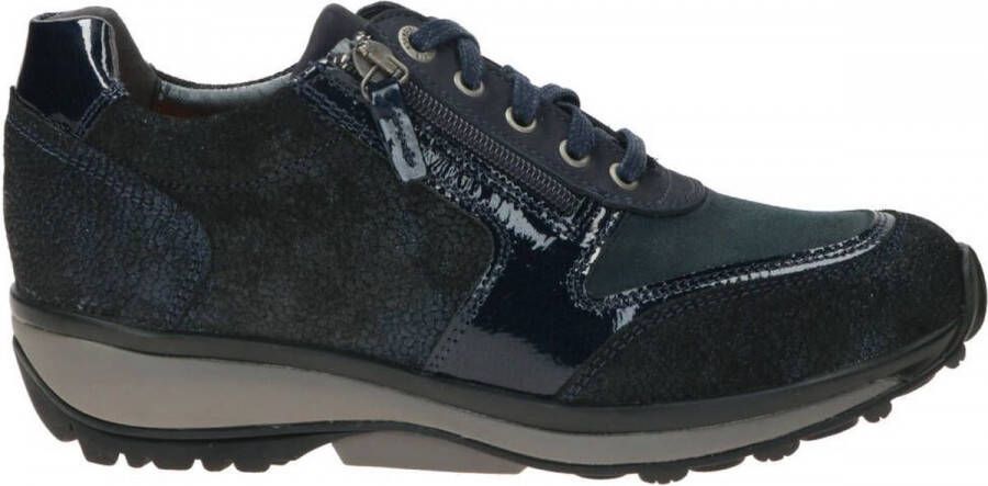 Xsensible 30103.2 Dark Blue Metallic G Wijdte Veterschoenen