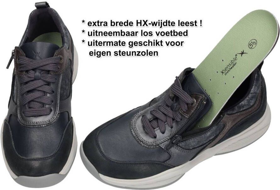 Xsensible -Dames blauw donker sneakers