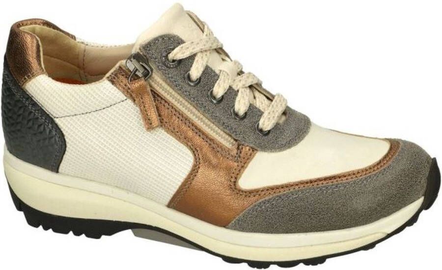 Xsensible 30103.3 Wembley Grey Caramel G-Wijdte Veterschoenen
