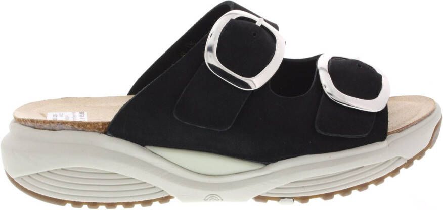 XSENSIBLE Slippers Dames Mykonos Maat: 38 Materiaal: Leer Kleur: Zwart