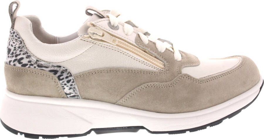 Xsensible Grenoble Veterschoen Met Stretch Dames Wit Beige