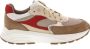 Xsensible Stretchwalker Sneaker Ponte Vecchio 33002.5.352 G Bruin Rood Combi - Thumbnail 4