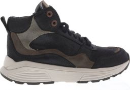XSENSIBLE Hoge Sneakers Dames Sue G Hoge Sneaker Leer Zwart