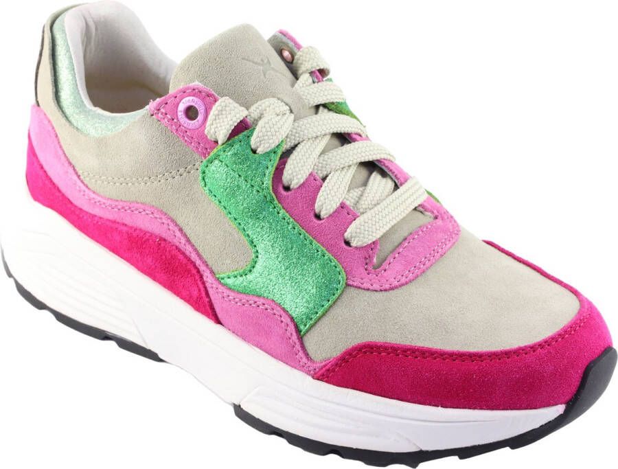 Xsensible Stretchwalker Sneaker Golden Gate Lady 33000.2786 GX Magenta Combi Roze Groen