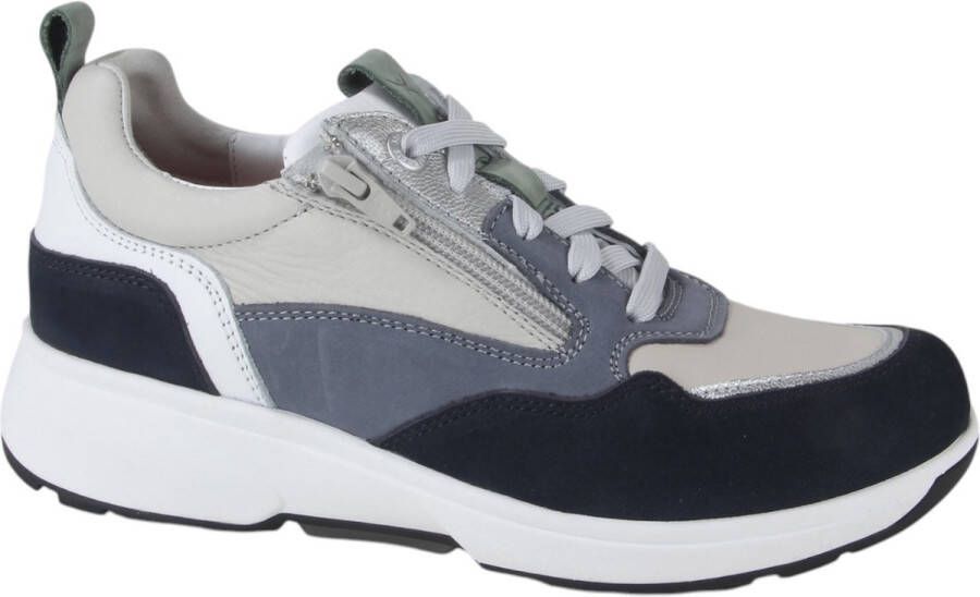 XSENSIBLE Lage Sneakers Dames Grenoble Maat: 40 Materiaal: Leer Kleur: Blauw