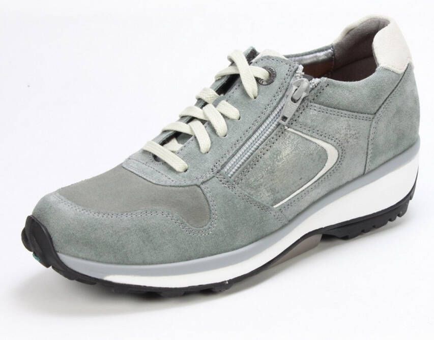 Xsensible Stretchwalker Dames Sneakers in Suede (Groen)