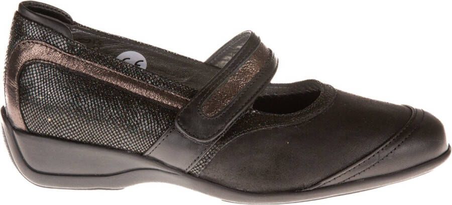 Xsensible LIPARI 10072.2.026 Zwart combi bandschoenen wijdte H met stretch